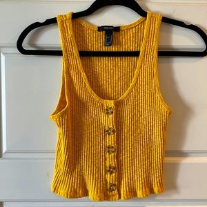 Mustard yellow crop top